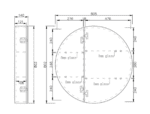ABS RIVA LONDON ROUND MIRROR CABINET 800x800x140MM MATTE WHITE