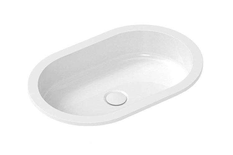 ADP TOPSMIL5435GW MILA OVAL INSET BASIN GLOSS WHITE