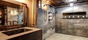 Concrete bathroom